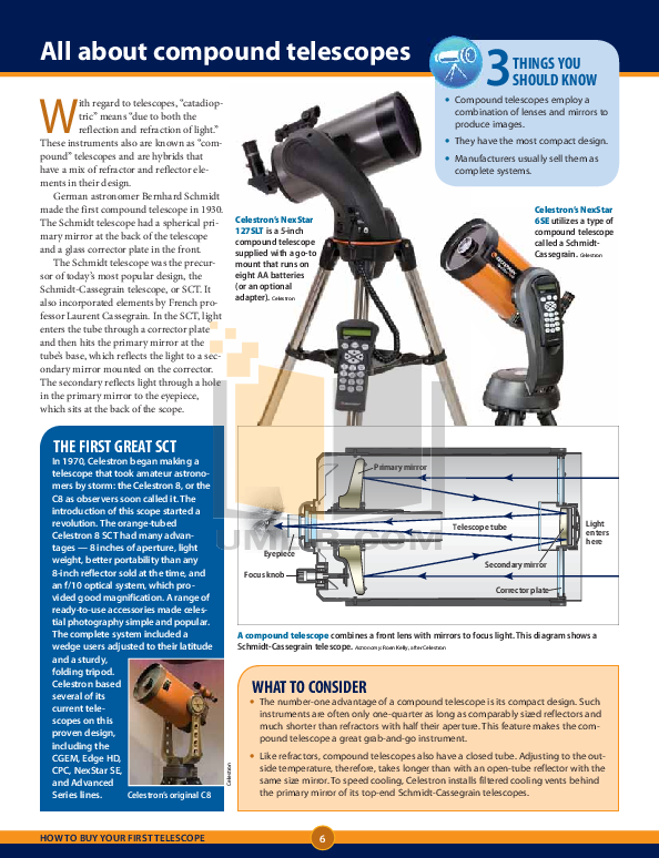 PDF manual for Celestron Telescope FirstScope 114